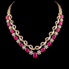 VNCK25906 lab grown diamond necklace on black background