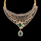 VNCK25954 lab grown diamond necklace on black background