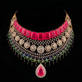 VNCK27035 lab grown diamond necklace on black background