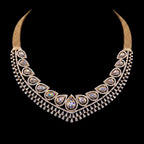 VNCK27858 lab grown diamond necklace on black background
