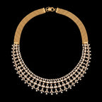 VNCK28150 lab grown diamond necklace on black background