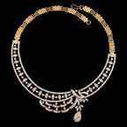 VNCK30249 lab grown diamond necklace on black background
