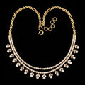 VNCK31858 lab grown diamond necklace on black background