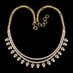 VNCK31858 lab grown diamond necklace on black background