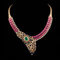 VNCK32271 lab grown diamond necklace on black background