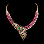 VNCK32271 lab grown diamond necklace on black background