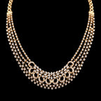 VNCK32934 lab grown diamond necklace on black background