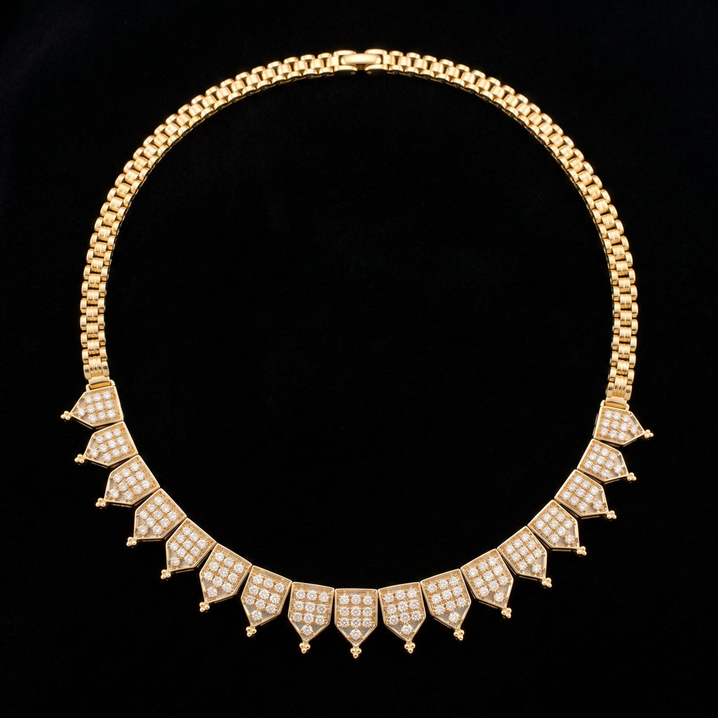 VNCK33937 lab grown diamond necklace on black background