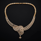 VNCK34038 lab grown diamond necklace on black background