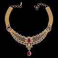 VNCK34539 lab grown diamond necklace on black background