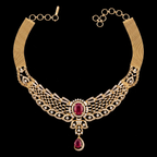 VNCK34539 lab grown diamond necklace on black background