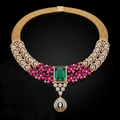 VNCK34772 lab grown diamond necklace on black background