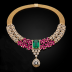 VNCK34772 lab grown diamond necklace on black background