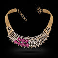 VNCK36345 lab grown diamond necklace on black background