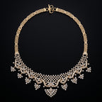 VNCK37281 lab grown diamond necklace on black background