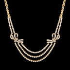 VNCK38256 lab grown diamond necklace on black background