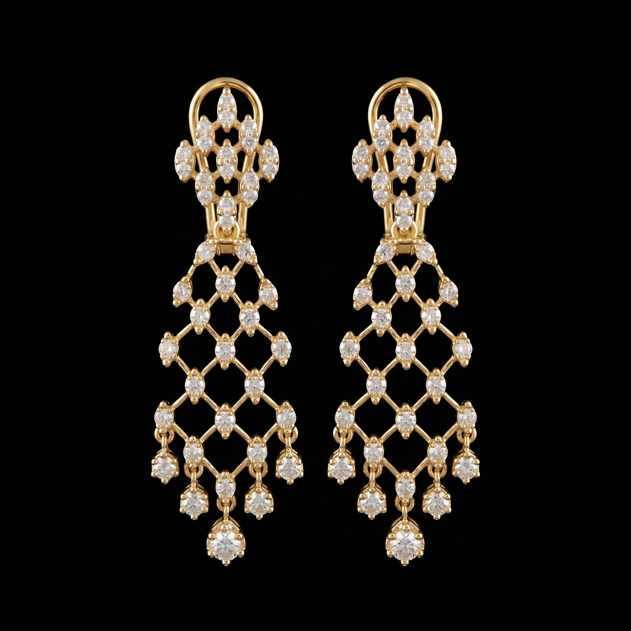 4.1Ct of Long Earring With Purity of 14K
