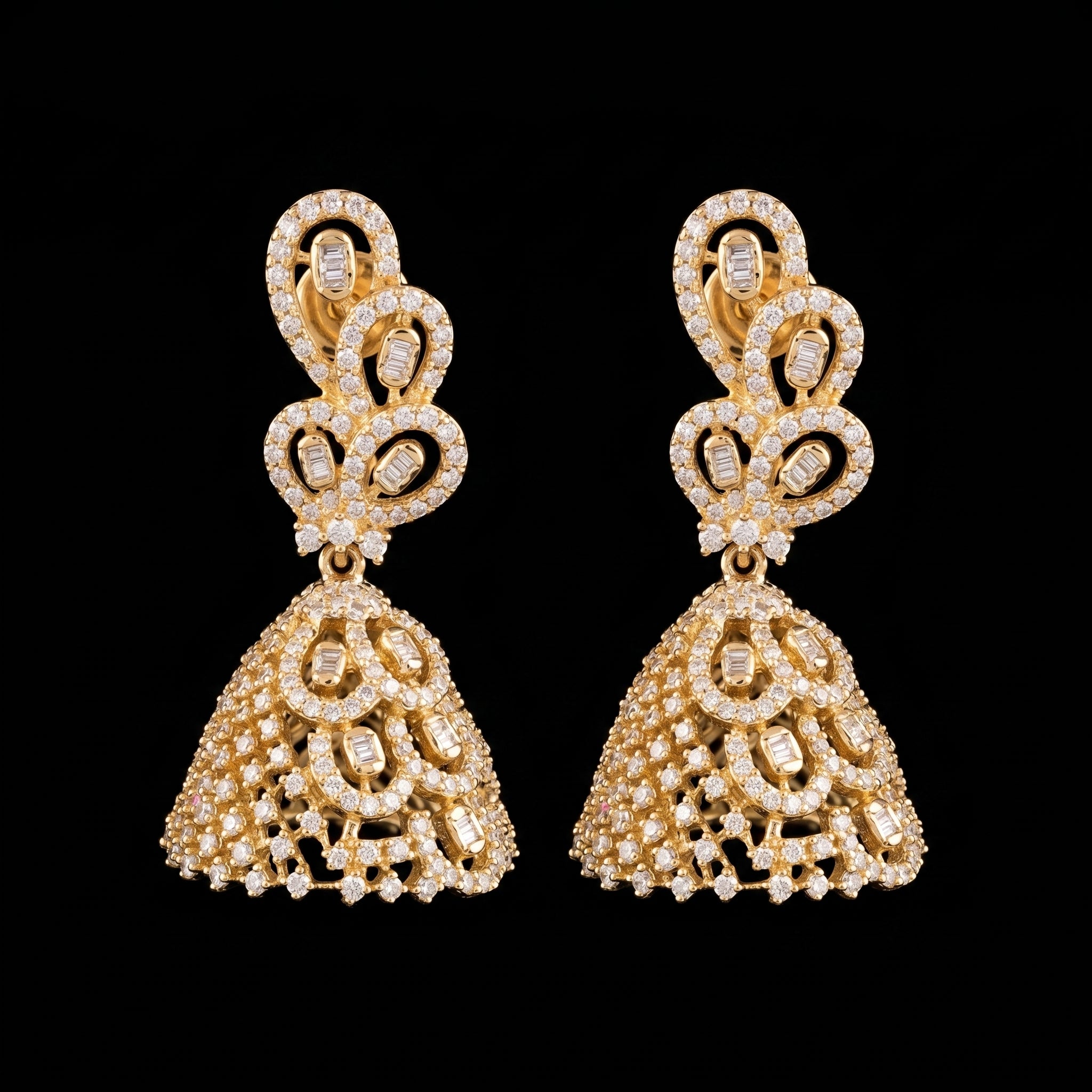 5.07Ct of Long Earring With Purity of 14K