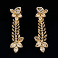 3.63Ct of Long Earring With Purity of 14K