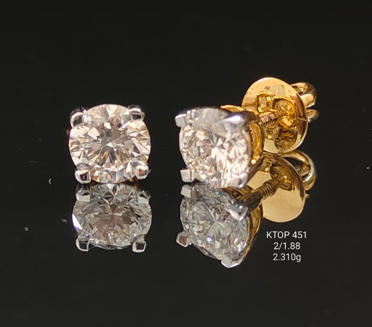 1.88Ct of Earring With Purity of 18K