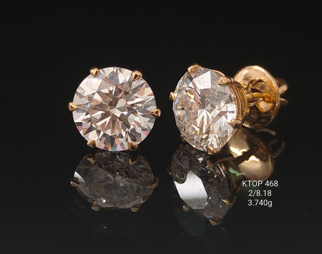 8.18Ct of Earring With Purity of 18K