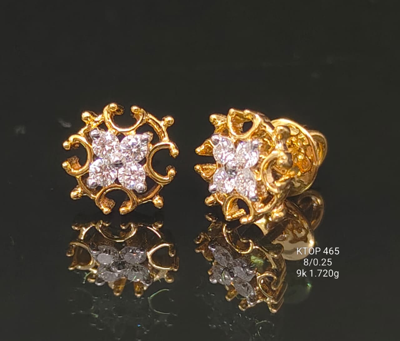 0.25Ct of Earring With Purity of 9K