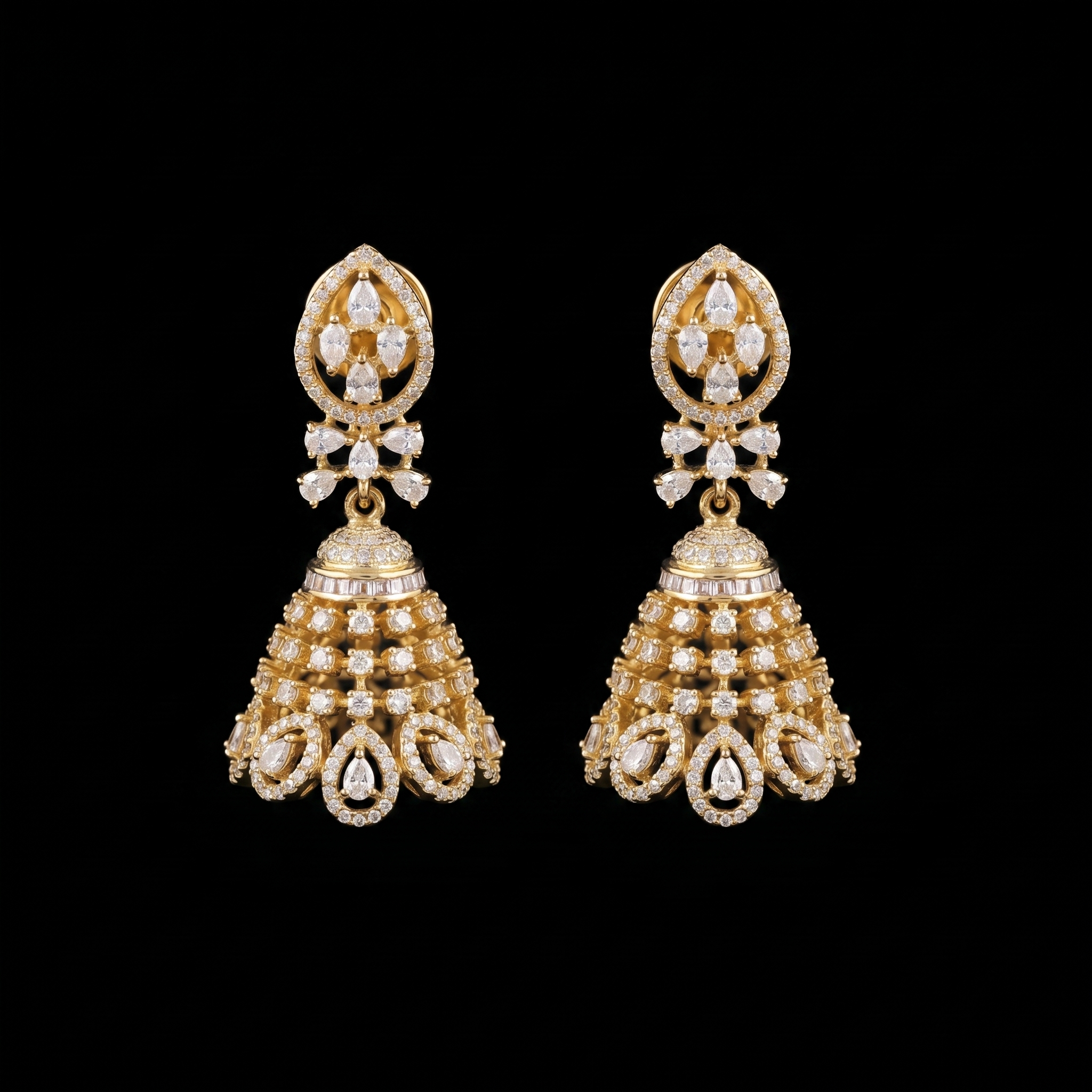 6.23Ct of Long Earring With Purity of 14K