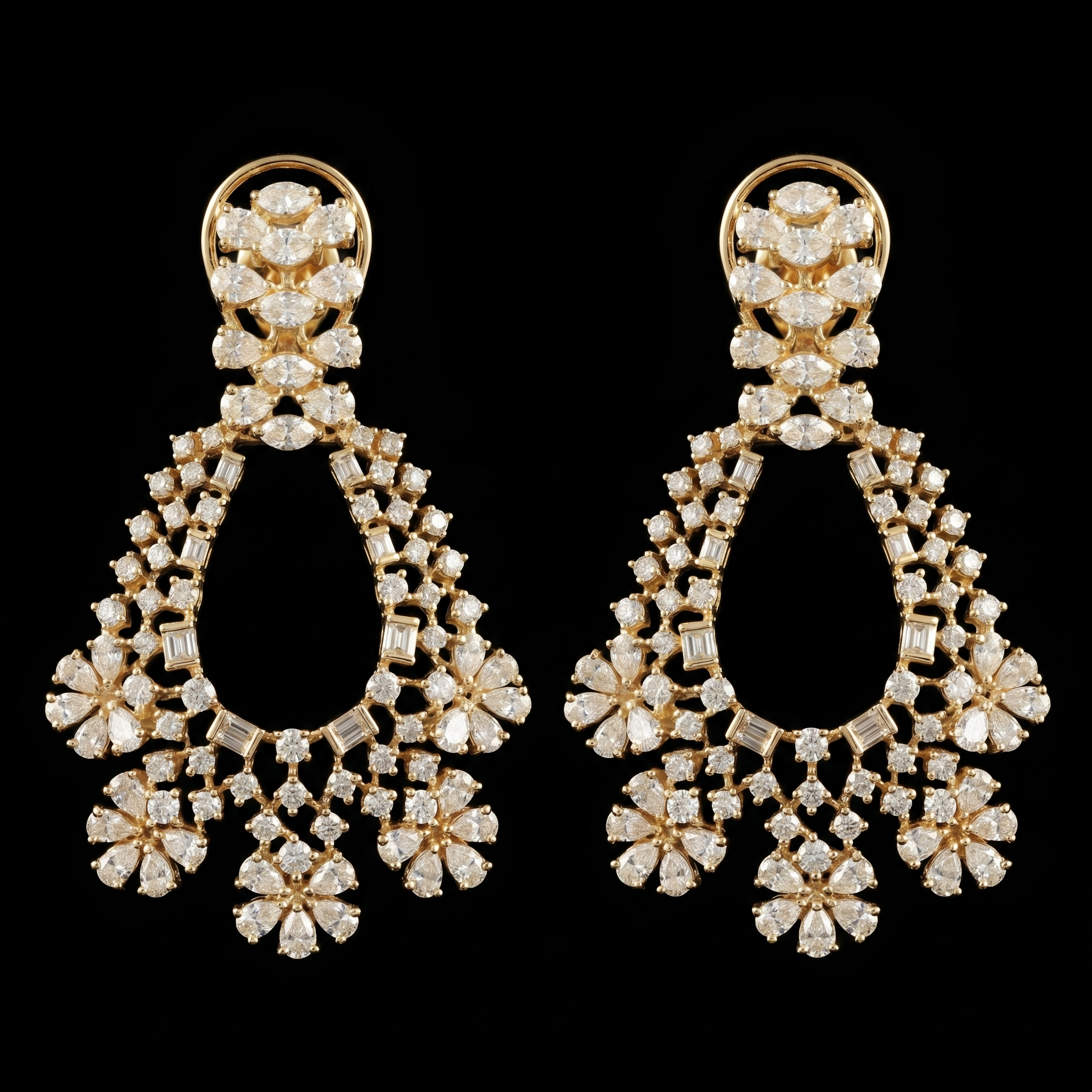 8.6Ct of Long Earring With Purity of 14K
