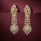 3.16Ct of Long Earring With Purity of 14K