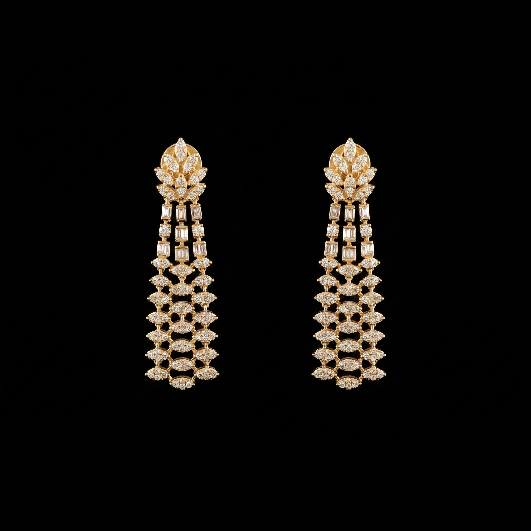 2.69Ct of Long Earring With Purity of 14K