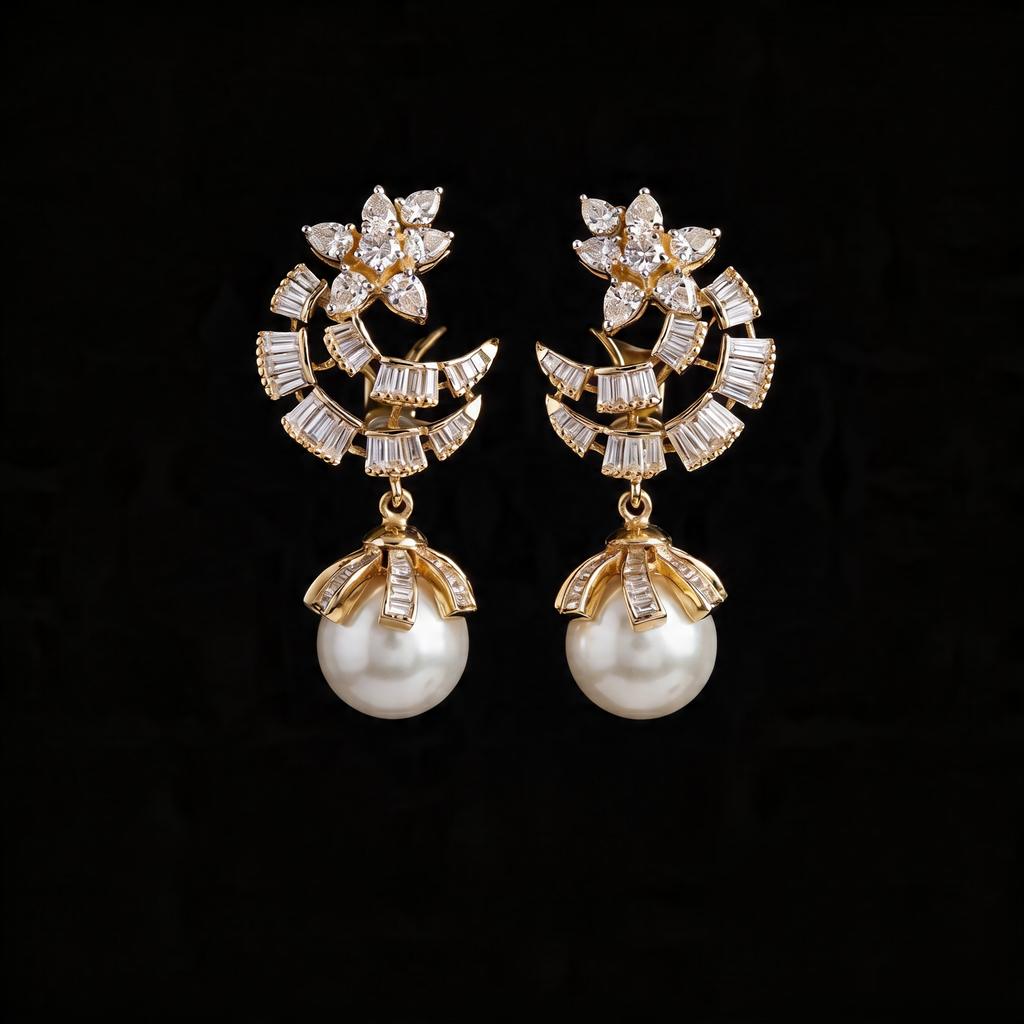 2.21Ct of Locket Earring With Purity of 18K