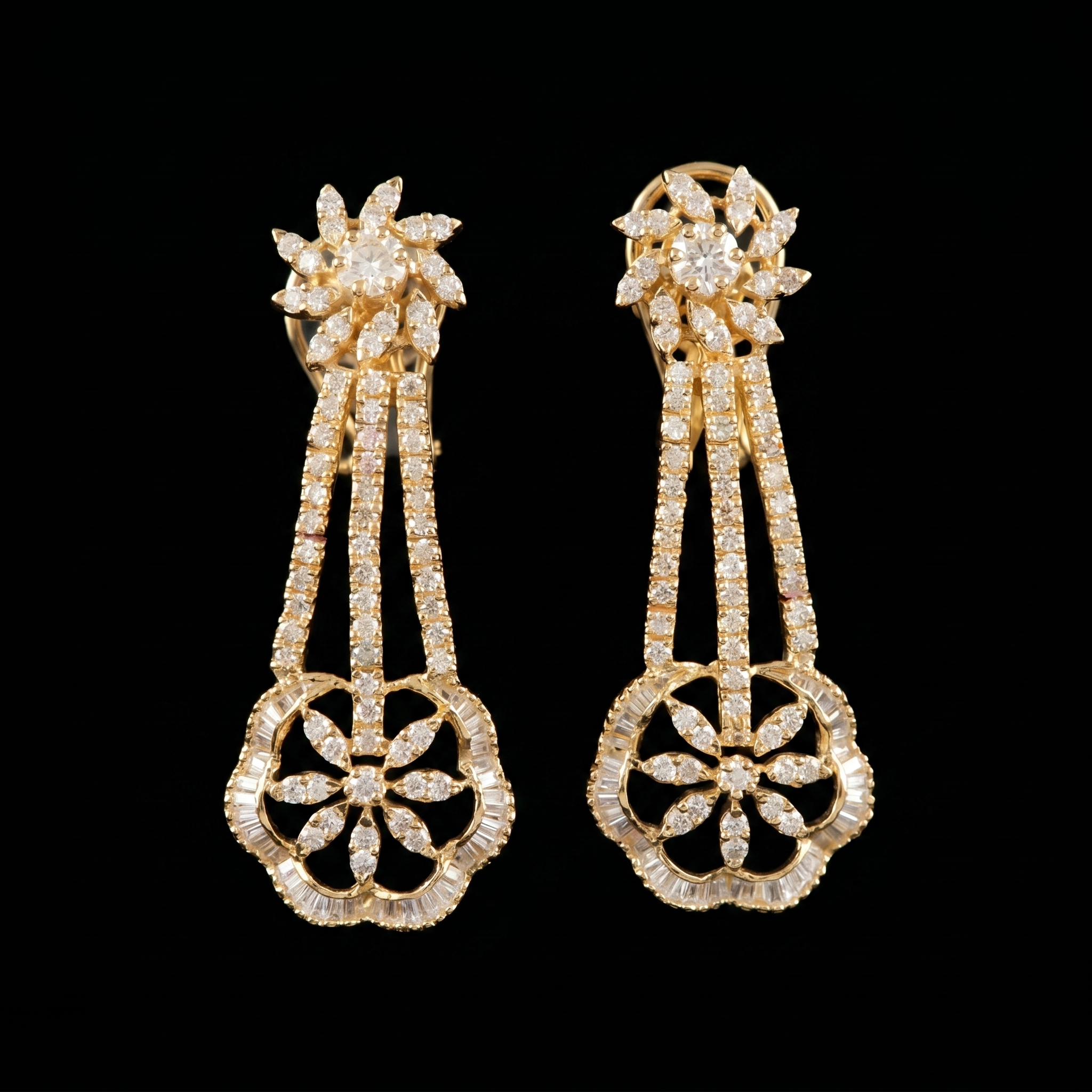 3.42Ct of NecklaceEarring With the Purity of 14K