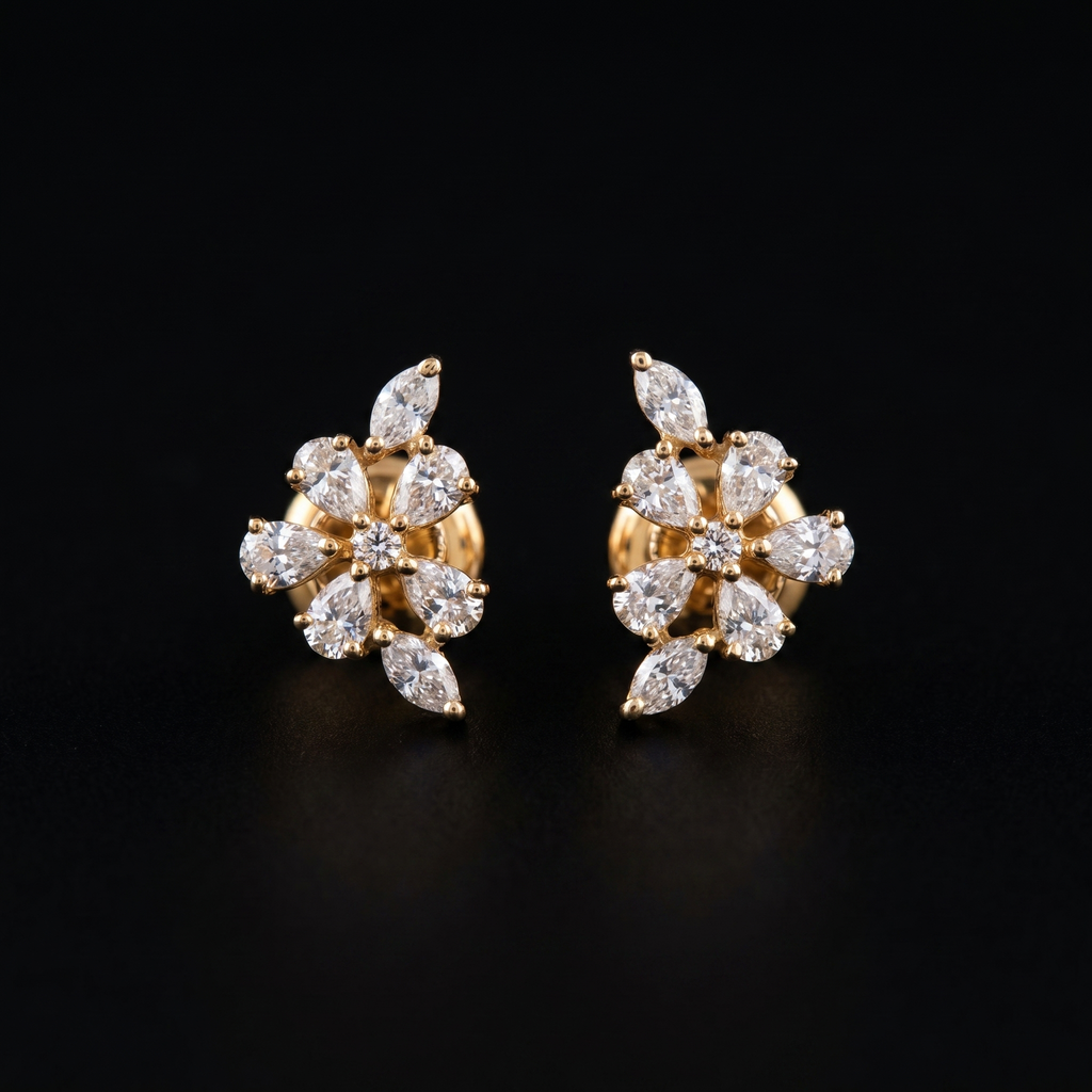 1.39 Ct EARRINGS with the Purity of 18K