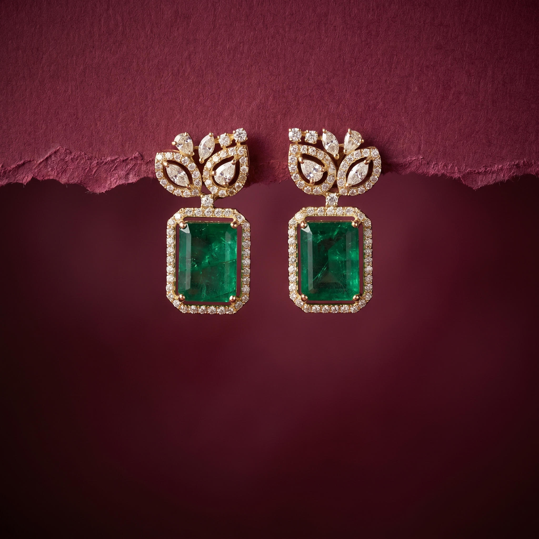 13.65 Ct EARRINGS with the Purity of 18K