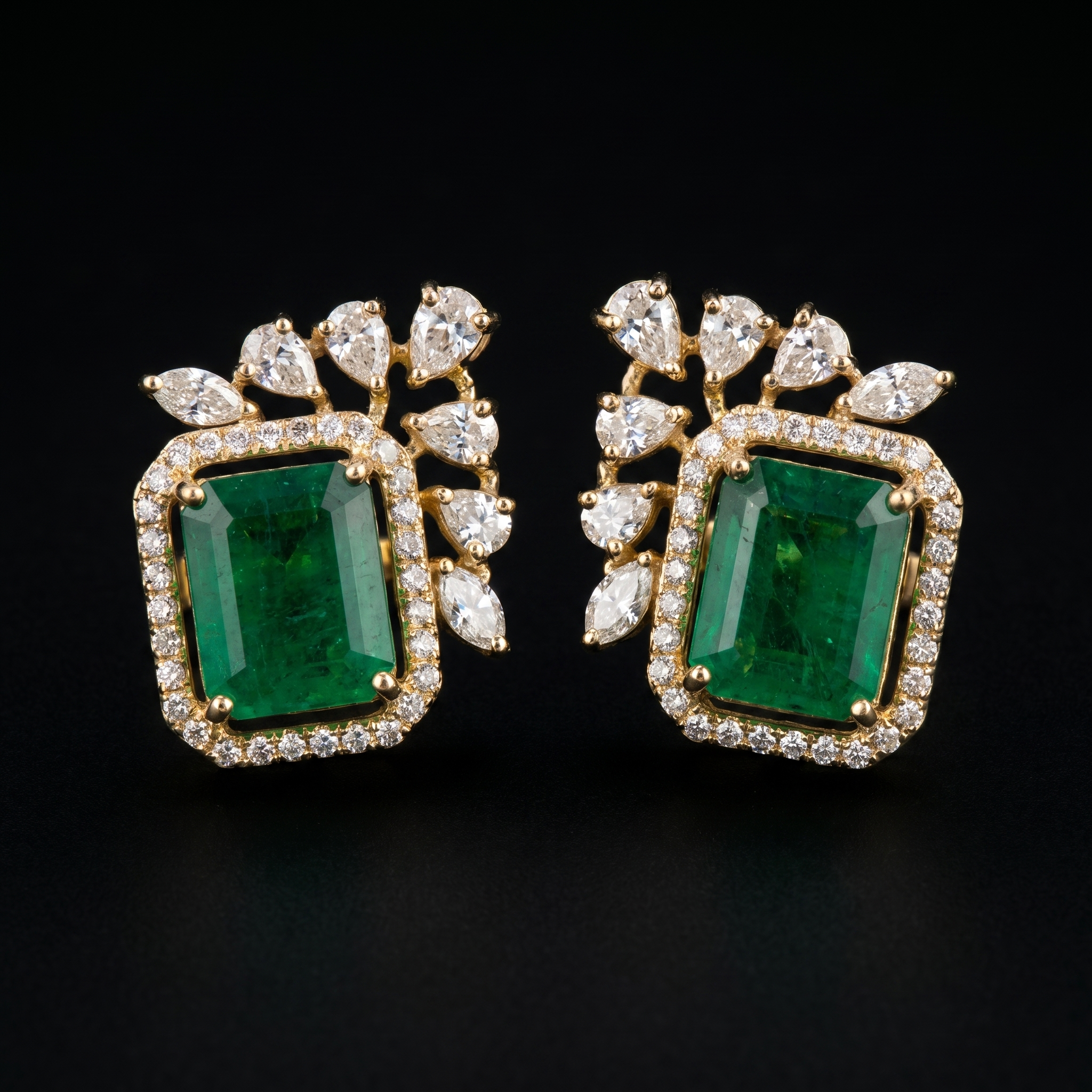 2.08 Ct EARRINGS with the Purity of 18K