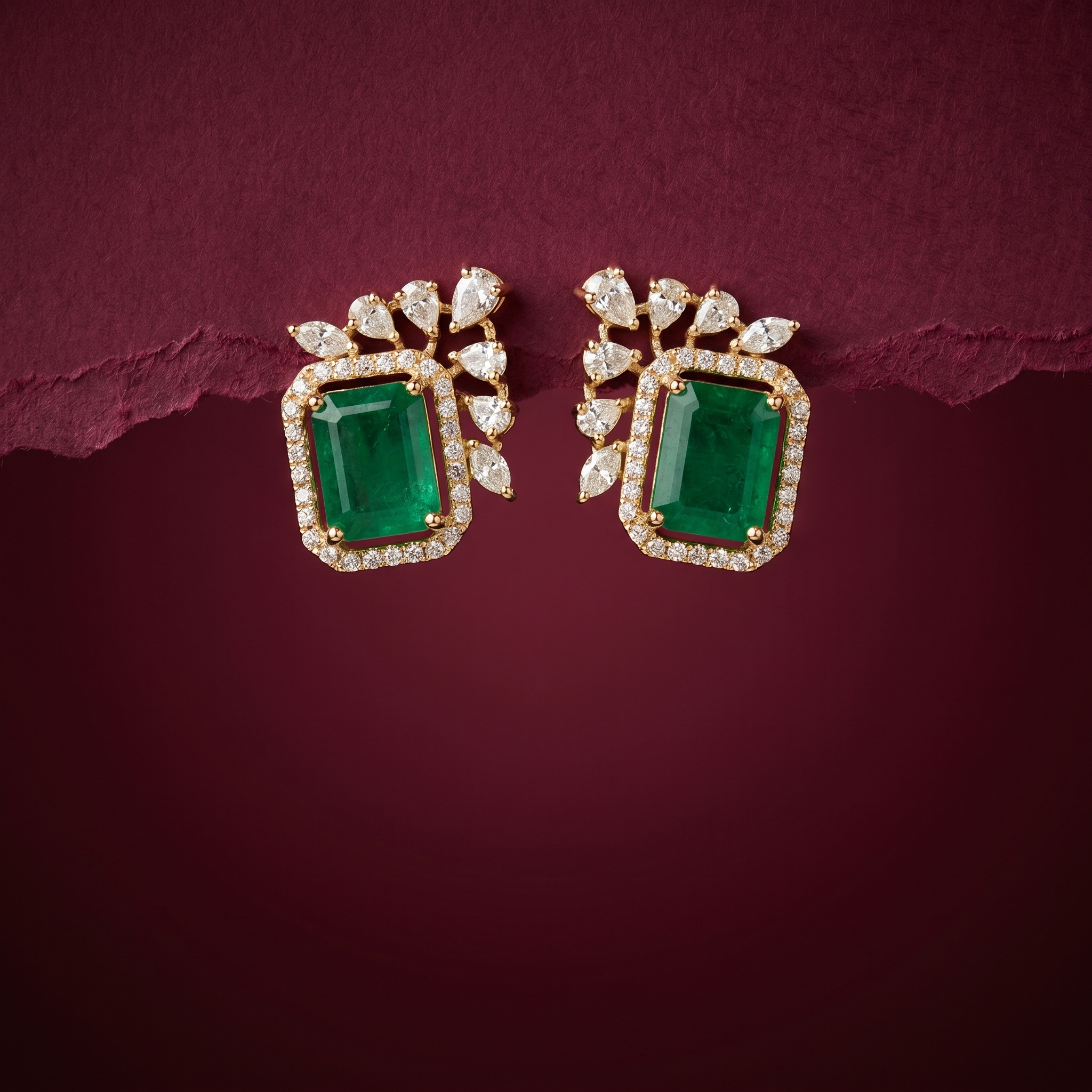 2.08 Ct EARRINGS with the Purity of 18K