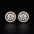 1.06 Ct EARRINGS with the Purity of 18K