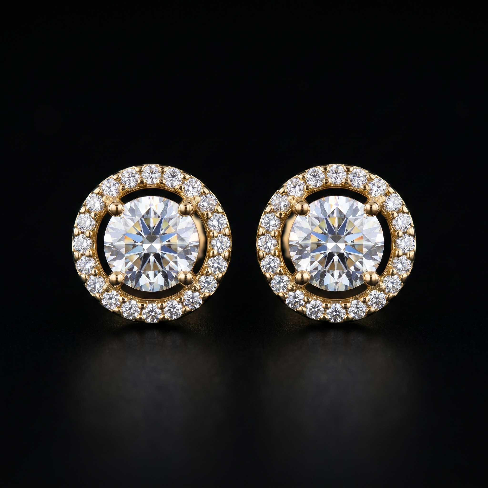 1.06 Ct EARRINGS with the Purity of 18K