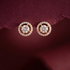 1.06 Ct EARRINGS with the Purity of 18K
