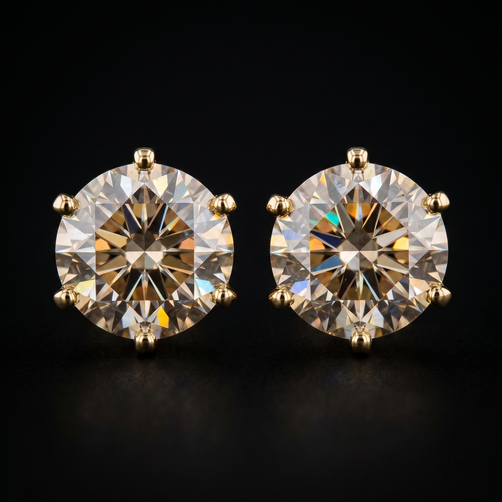 1.41 Ct EARRINGS with the Purity of 18K