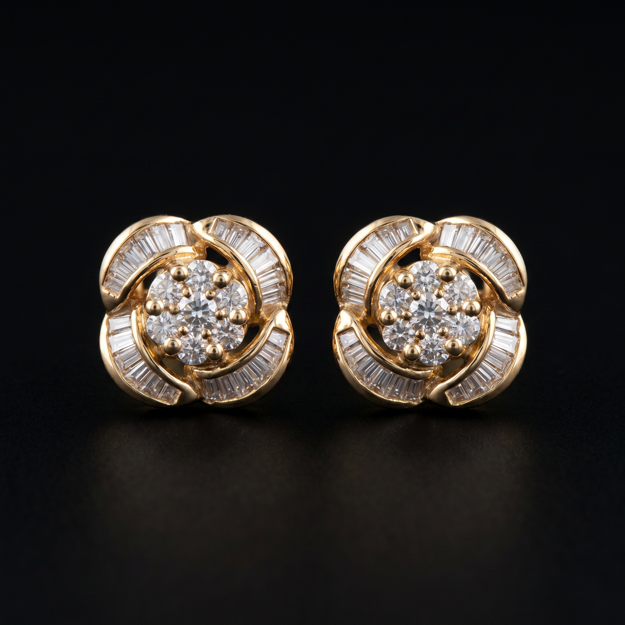 0.51 Ct EARRINGS with the Purity of 18K