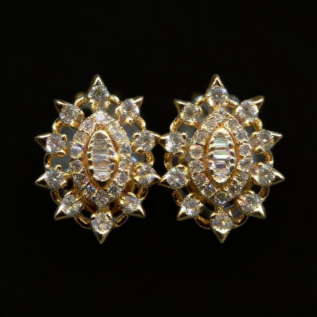0.74 Ct EARRINGS with the Purity of 18K