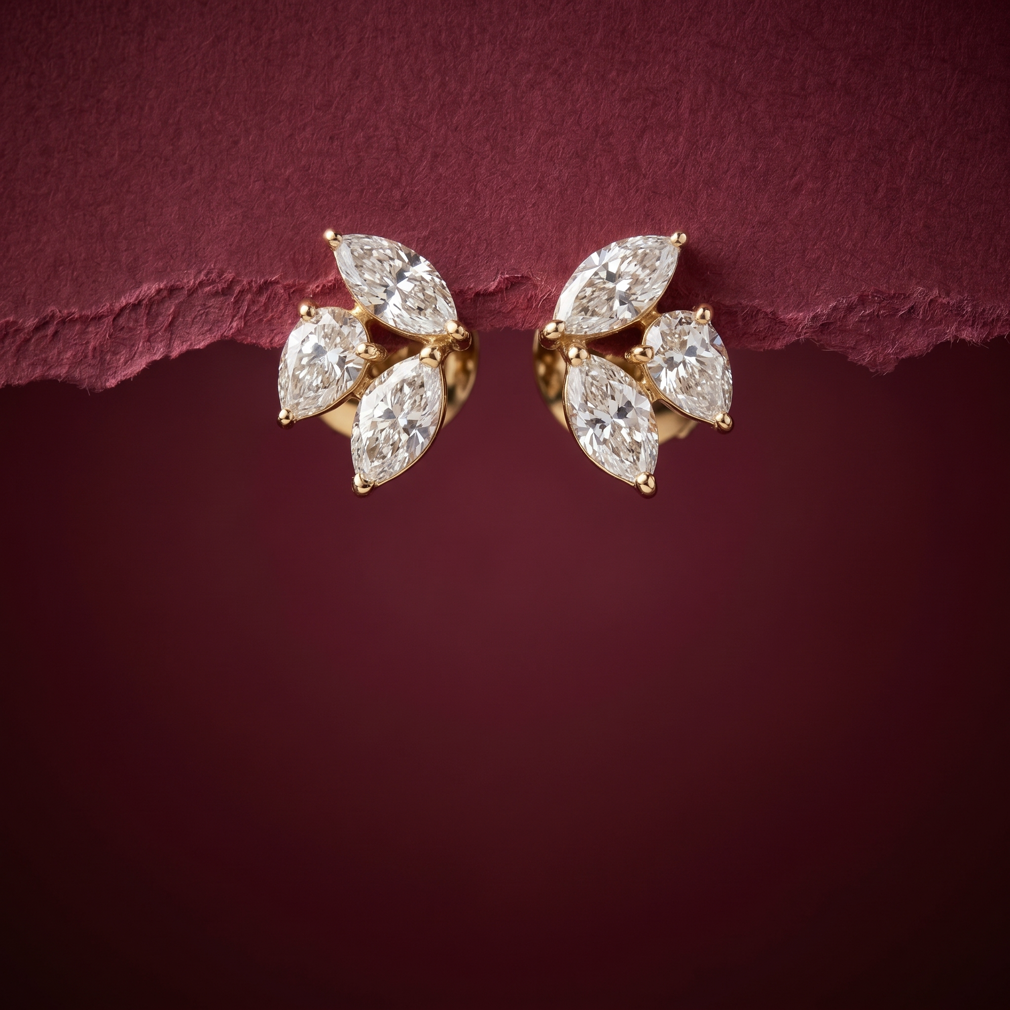 1.51 Ct EARRINGS with the Purity of 18K