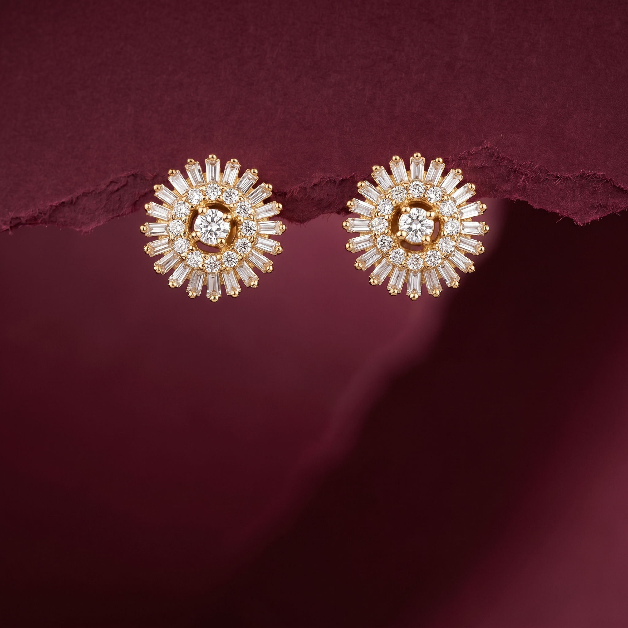 0.73 Ct EARRINGS with the Purity of 18K