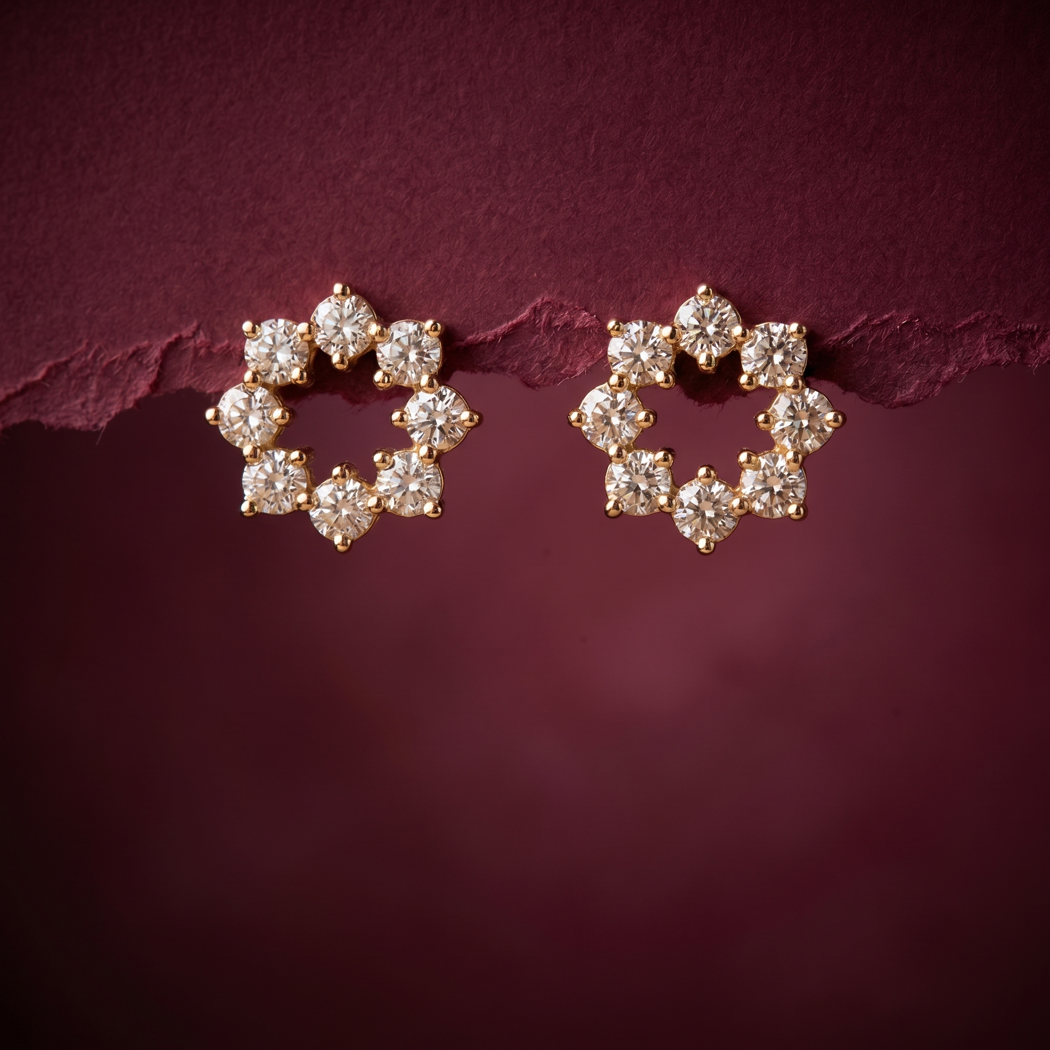 1.03 Ct EARRINGS with the Purity of 18K