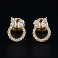 1.37 Ct EARRINGS with the Purity of 18K