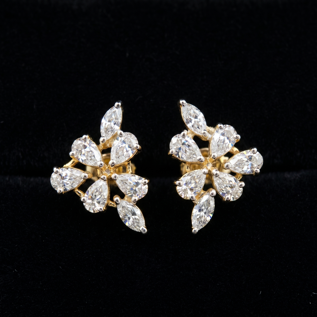 1.5 Ct EARRINGS with the Purity of 18K