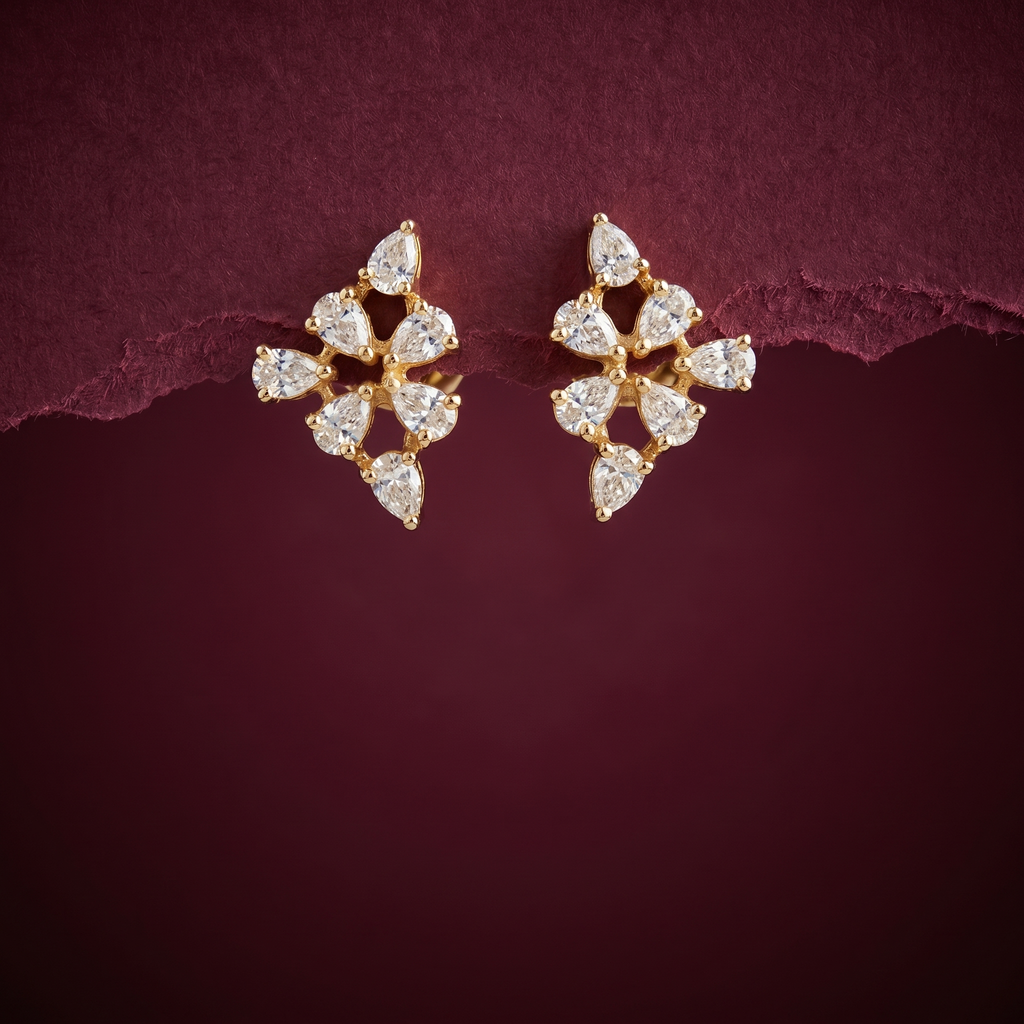 1.27Ct of Earring  With the Purity of 18K