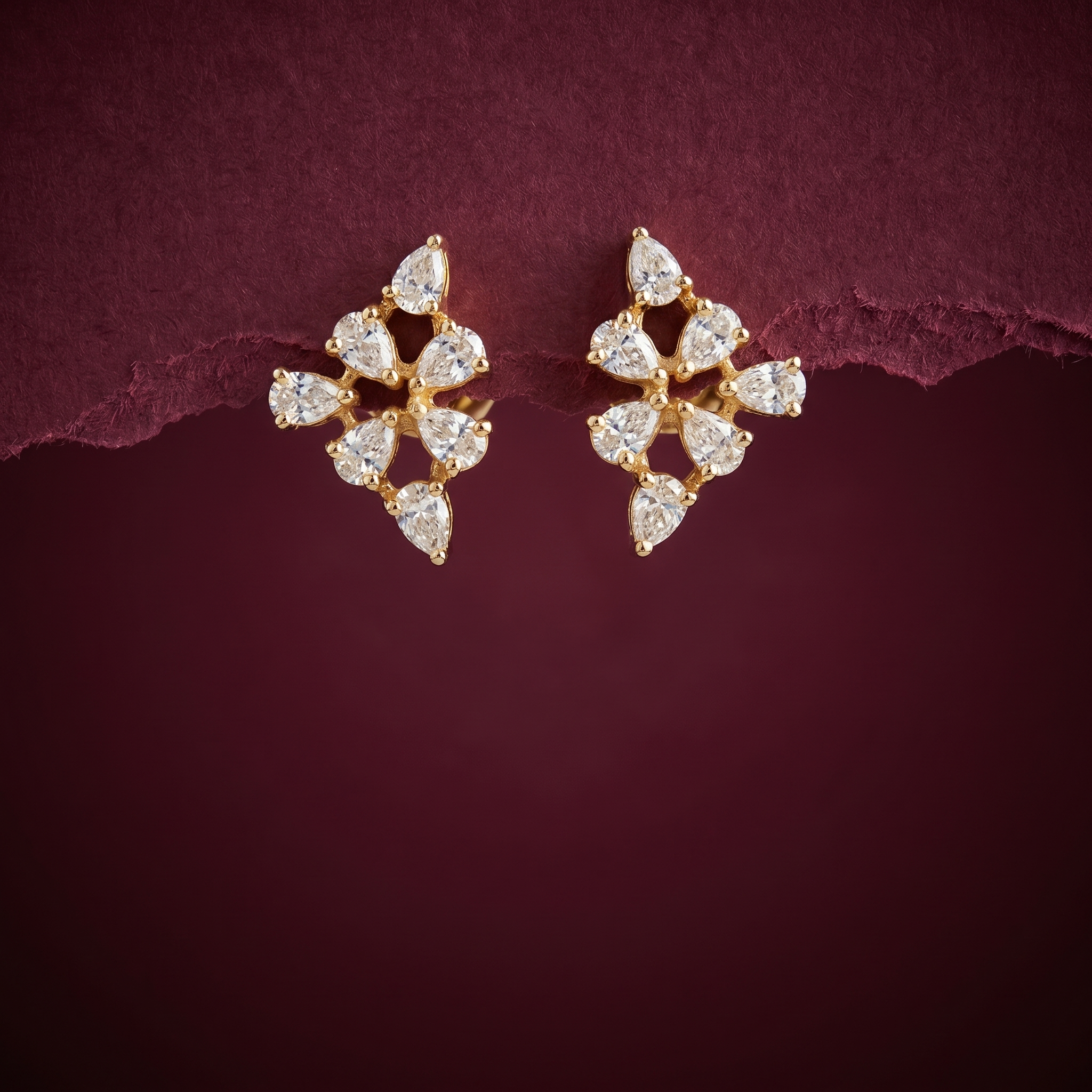 1.27Ct of Earring  With the Purity of 18K