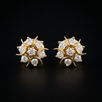 0.87 Ct EARRINGS with the Purity of 18K
